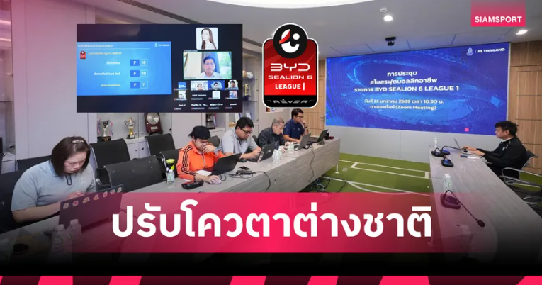 มติเห็นชอบ! ไทยลีกปรับโควตาต่างชาติขึ้นทะเบียน 10 คนเริ่มฤดูกาล 2026/27